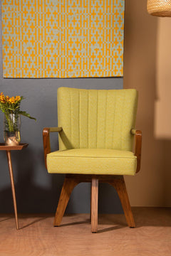 Swivel Teak Wood Study Chair