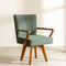 Swivel Study Chair in Code Shadow Plum Green Fabric