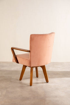 Swivel Teak Wood Study Chair