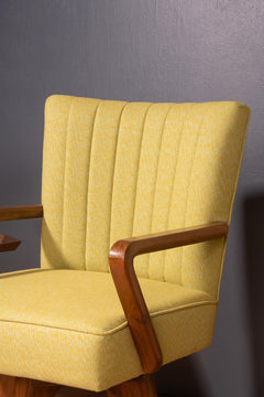 Swivel Teak Wood Study Chair