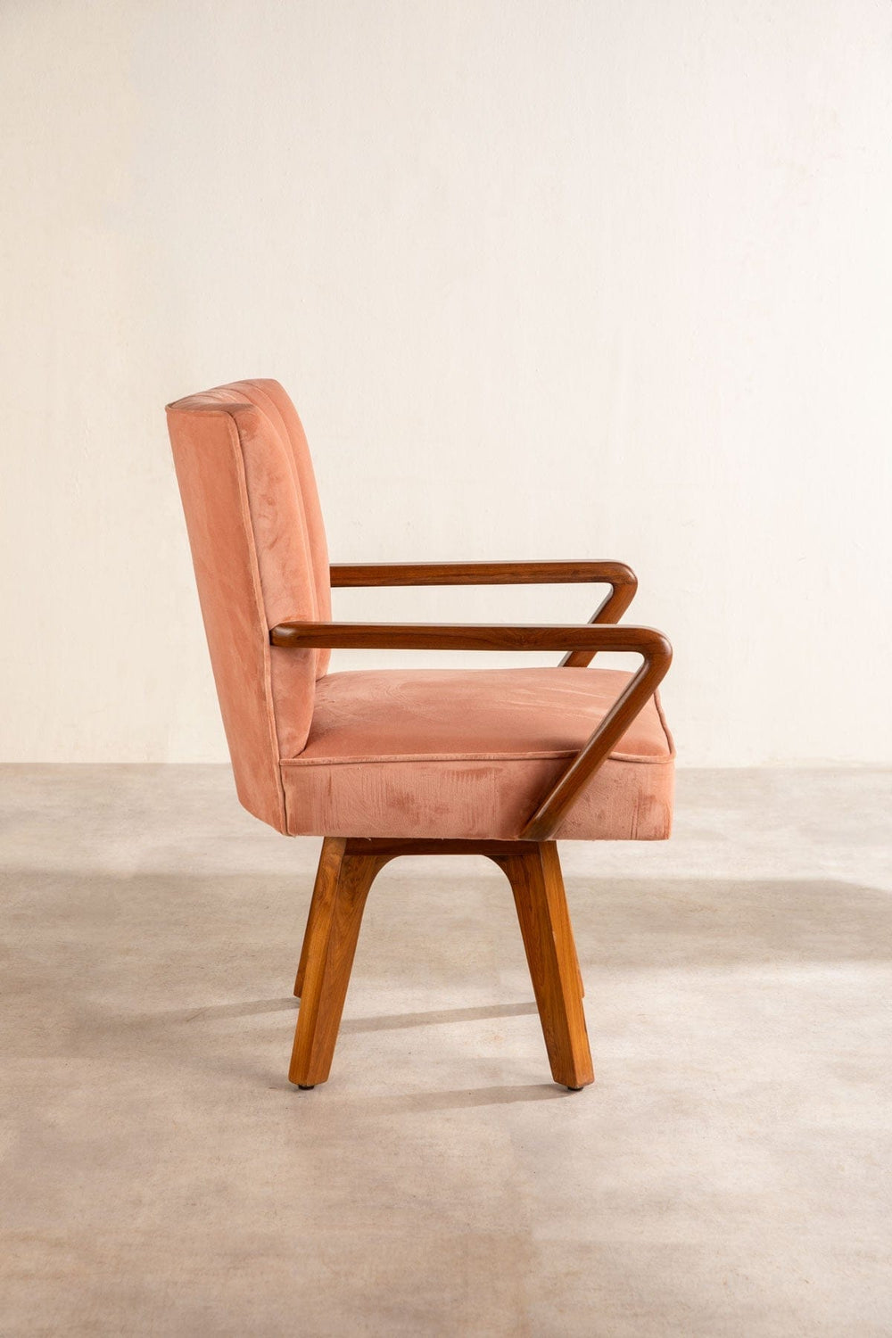 Swivel Teak Wood Study Chair