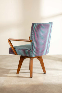 Swivel Teak Wood Study Chair
