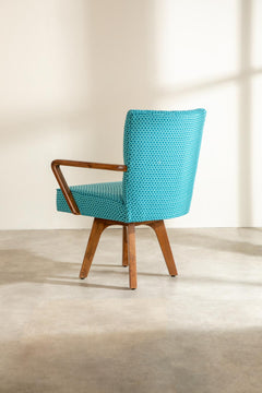 Swivel Teak Wood Study Chair