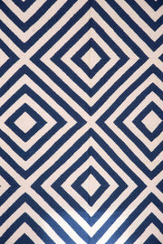 WOVEN & TEXTURED RUGS Tal Zig Zag Grid Woven Rug (Blue And White)