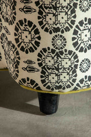 OTTOMANS Tamara Black And White
 Pouffe