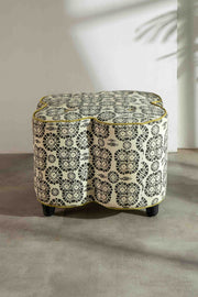 OTTOMANS Tamara Black And White
 Pouffe