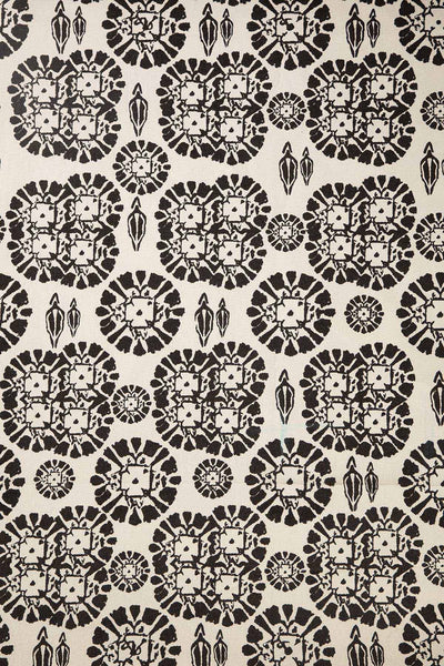 PRINT & PATTERN UPHOLSTERY FABRICS Tamara Printed Upholstery Fabric (Black And White)