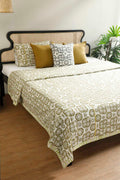 PRINT & PATTERN BEDCOVERS Tamara Cotton Slub Bedcover (Beige Grey)