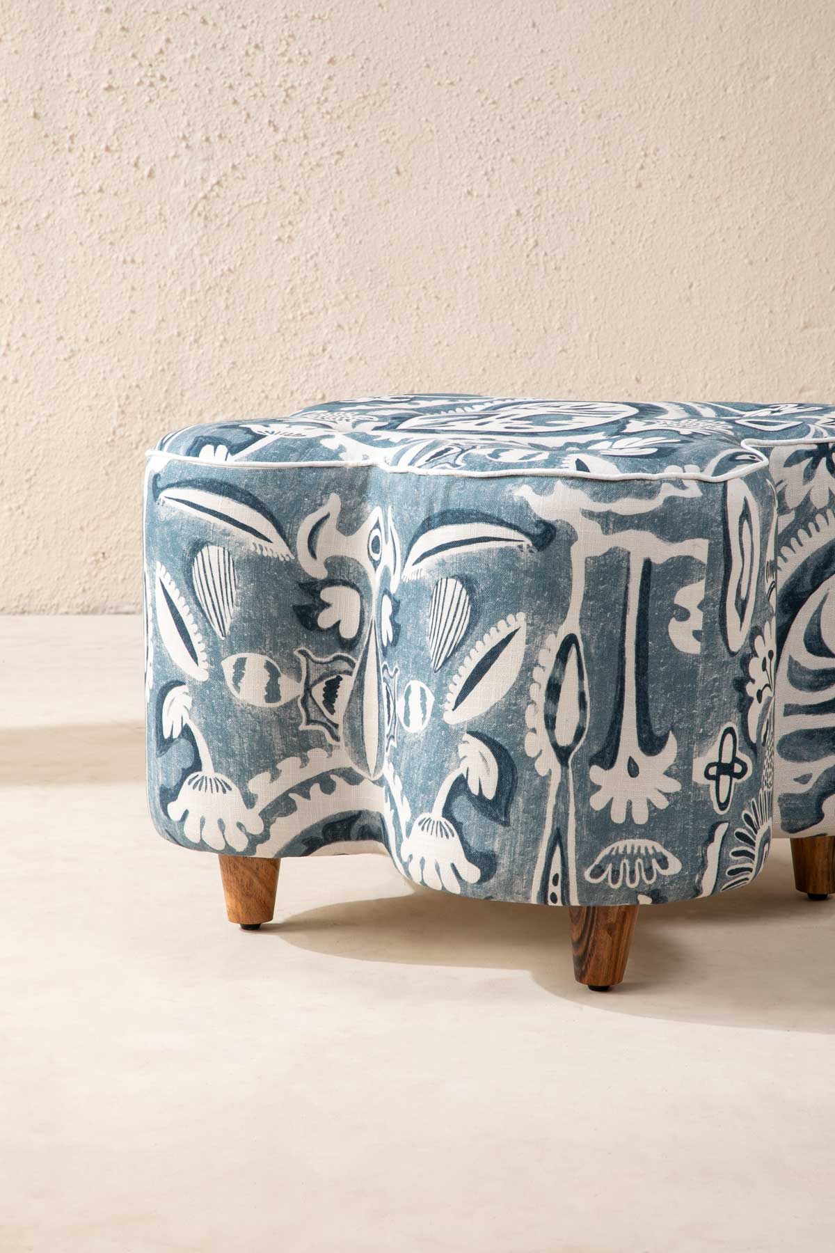 Medallion Tree Indigo Fabric