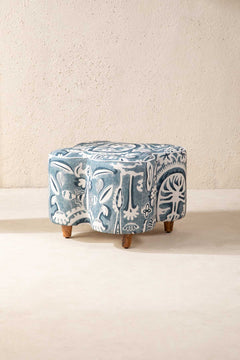 Medallion Tree Indigo Fabric