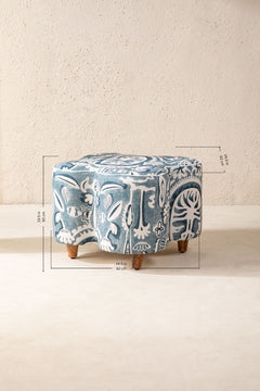 Medallion Tree Indigo Fabric