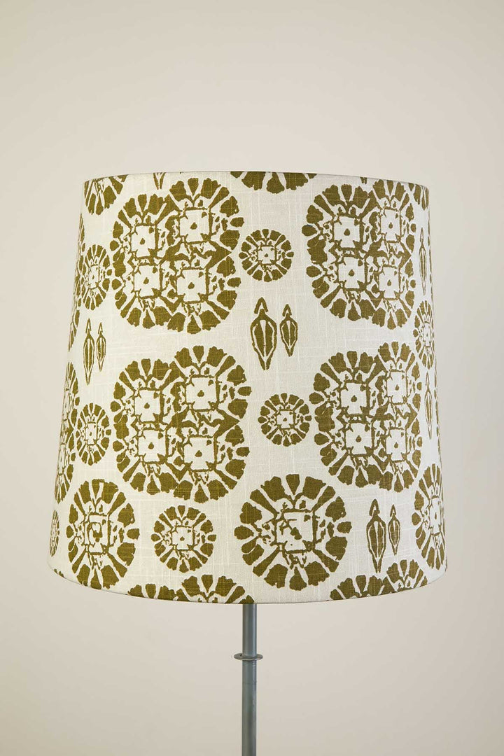 LAMPSHADES Tamara Medium Drum Lampshade (Neutral And Olive)