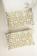 PILLOWS & SHAMS Tamara Beige And Grey Pillow Cover Set (Set Of 2)