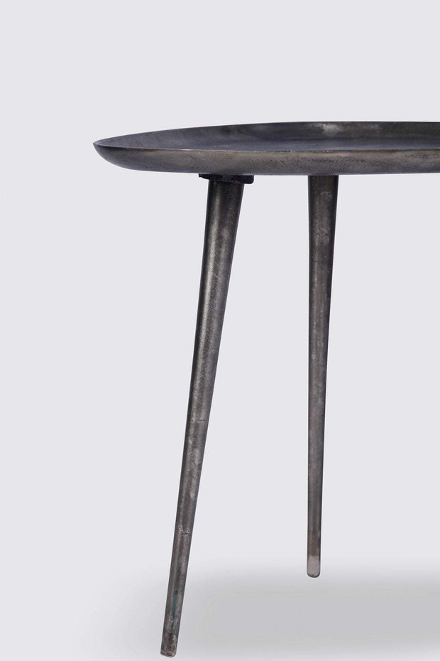 SIDE TABLE Tamarai Metal Side Table (Pewter)
