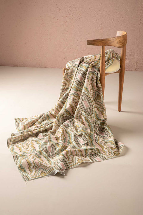 PRINT & PATTERN UPHOLSTERY FABRICS Taram  Earthy Green Printed Upholstery Fabric