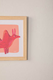 WALL ACCENTS Taurus Patient Muse Wall Art (Brick Red)