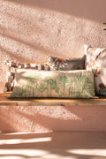PRINT & PATTERN CUSHIONS Temple Palms  Sage Green Cushion Cover (36 Cm X 90 Cm)