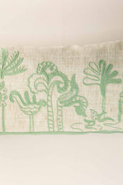 PRINT & PATTERN CUSHIONS Temple Palms  Sage Green Cushion Cover (36 Cm X 90 Cm)