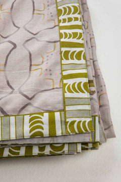 PRINT & PATTERN BEDCOVERS Temple Palms Pure Cotton Bedcover (Stone)