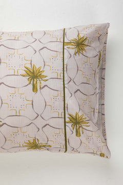 PILLOWS & SHAMS Temple Palms Stone Pillow Cover Set (Set of 2)