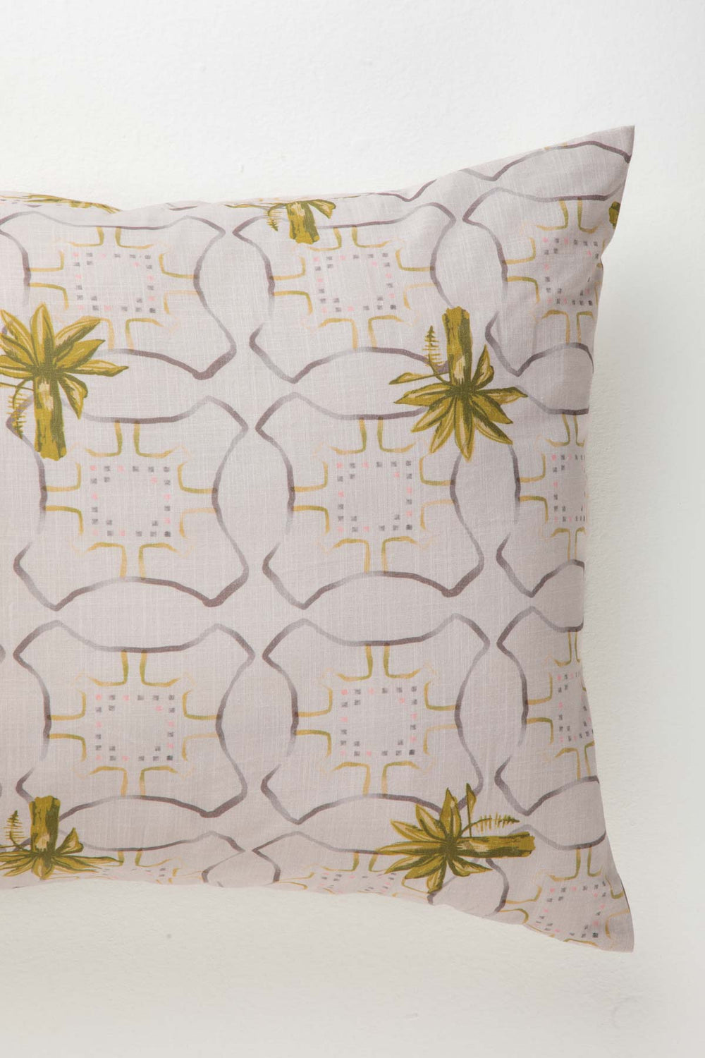 PILLOWS & SHAMS Temple Palms Stone Pillow Cover Set (Set of 2)
