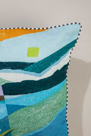 PRINT & PATTERN CUSHIONS Tending The Land Blue Fields Cushion Cover (46 X 46 Cm)