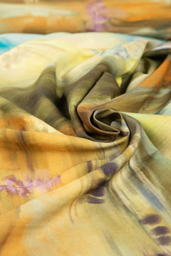 PRINT & PATTERN UPHOLSTERY FABRICS Terai Grassland Field Green Printed Upholstery Fabric