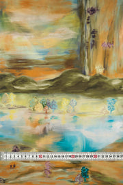 PRINT & PATTERN UPHOLSTERY FABRICS Terai Grassland Field Green Printed Upholstery Fabric