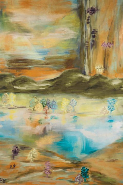 PRINT & PATTERN UPHOLSTERY FABRICS Terai Grassland Field Green Printed Upholstery Fabric