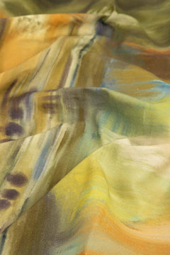 PRINT & PATTERN UPHOLSTERY FABRICS Terai Grassland Field Green Printed Upholstery Fabric