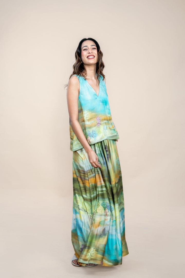 BOTTOMS Terai Grassland Midi Skirt (Field Green)