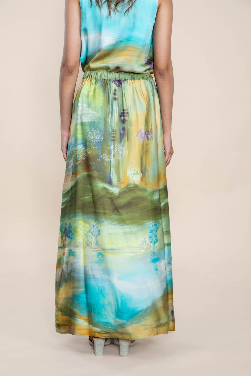 BOTTOMS Terai Grassland Midi Skirt (Field Green)