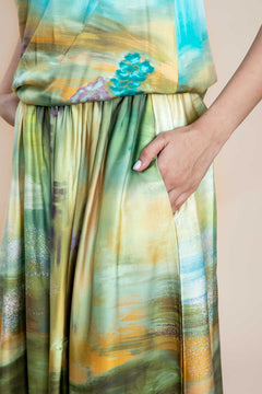 BOTTOMS Terai Grassland Midi Skirt (Field Green)