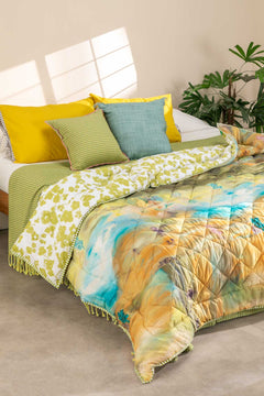 PRINT & PATTERN QUILTS Terai  Field Green Quilt
