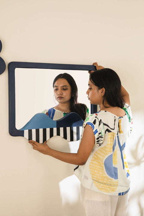 MIRRORS The Plump Decorative Mirror (Deep Blue)