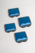 TRIVETS & COASTERS The Plump Cobalt Blue Coaster (Set Of 4)