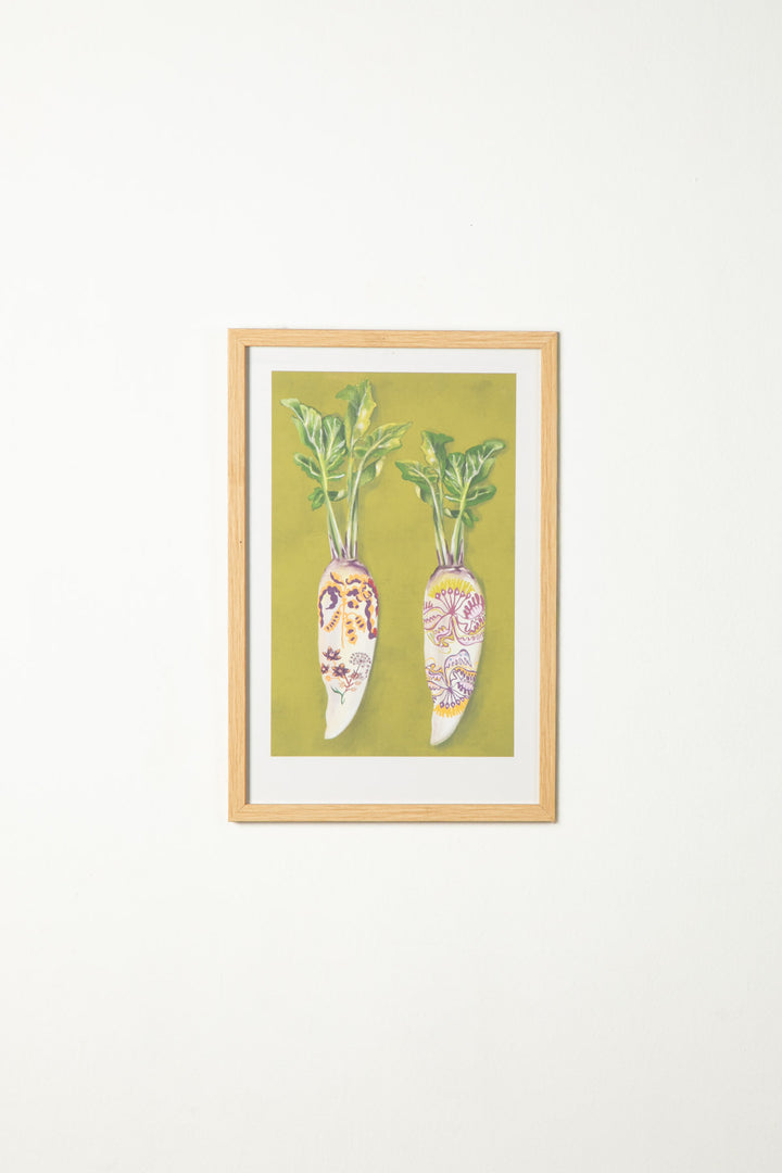 WALL ACCENTS The Radish Twins Wall Art (Green)