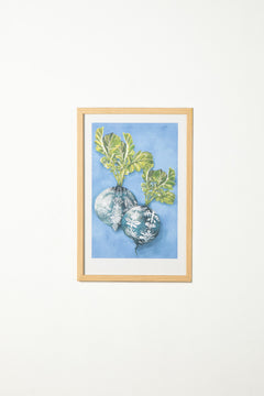 The Turnip Twins Wall Art (Blue)