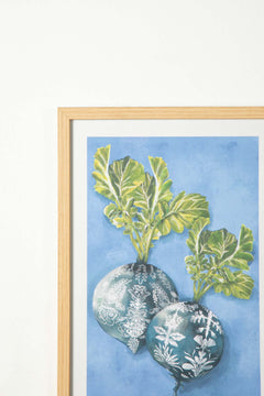 WALL ACCENTS The Turnip Twins Wall Art (Blue)