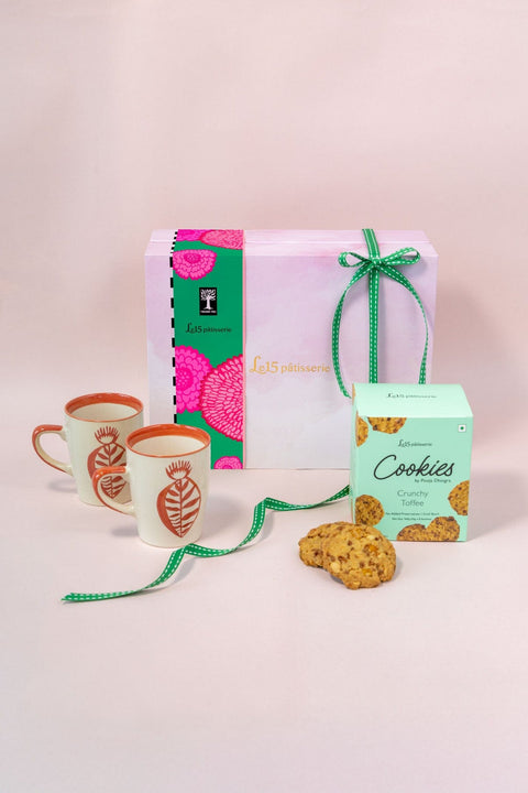GIFT SETS Toddy Palm Coffee Mugs with Le15 Cookies Gift Set