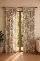 Toddy Plam Taupe Cotton Drapes And Blinds