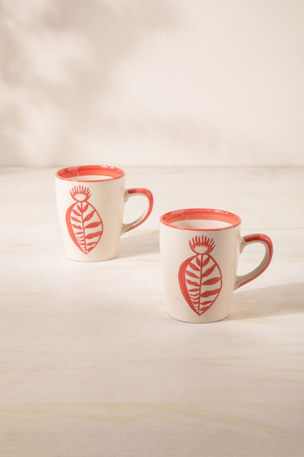 MUGS & CUPS Toddy Palm Ceramic Coffee Mug (Set Of 2)