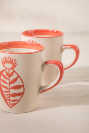 MUGS & CUPS Toddy Palm Ceramic Coffee Mug (Set Of 2)