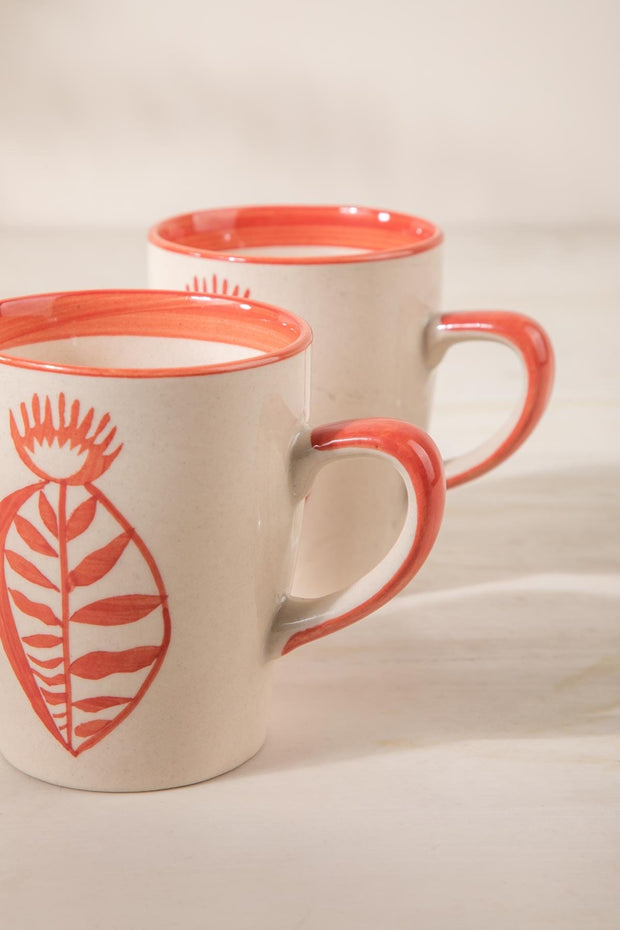 MUGS & CUPS Toddy Palm Ceramic Coffee Mug (Set Of 2)