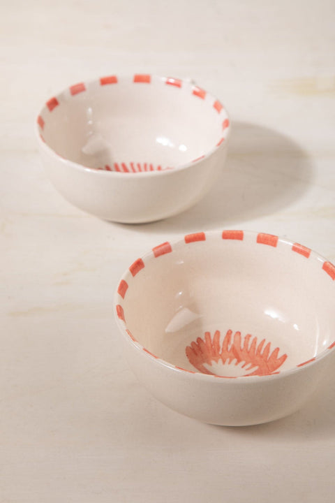 BOWLS Toddy Palm Ceramic Katori (Set Of 2)