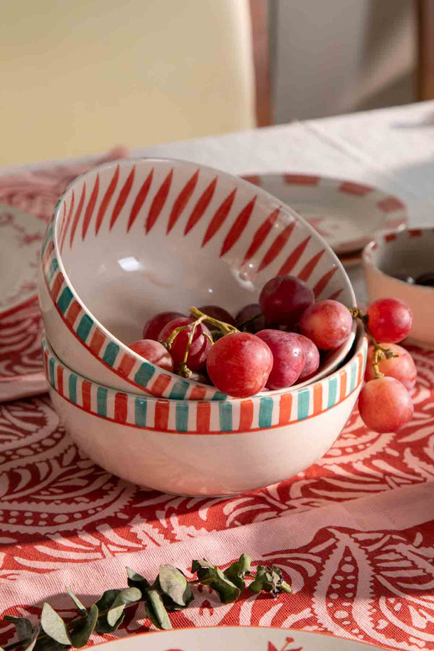 SERVING BOWLS Toddy Palm Ceramic Round Bowl