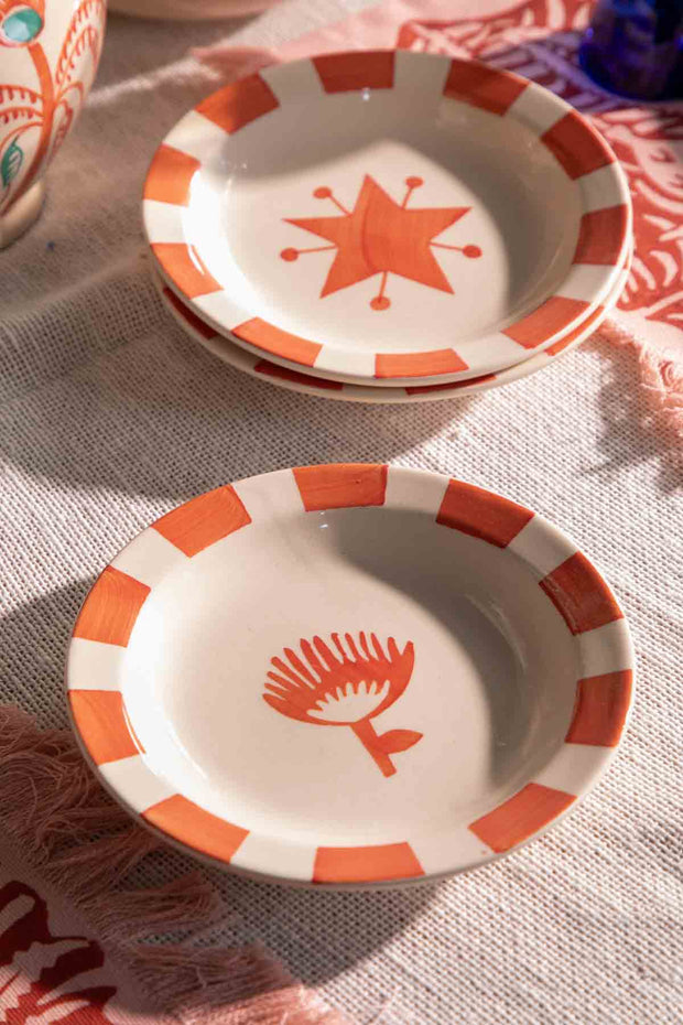 SNACK PLATES Toddy Palm Ceramic Tapas Plate (Set Of 2)