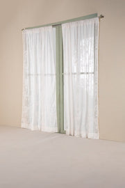 PRINT & PATTERN SHEER FABRICS Toddy Palm Khadi Sheer Fabric And Curtains