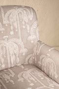 PRINT & PATTERN UPHOLSTERY FABRICS Toddy Palm Taupe Printed Upholstery Fabric