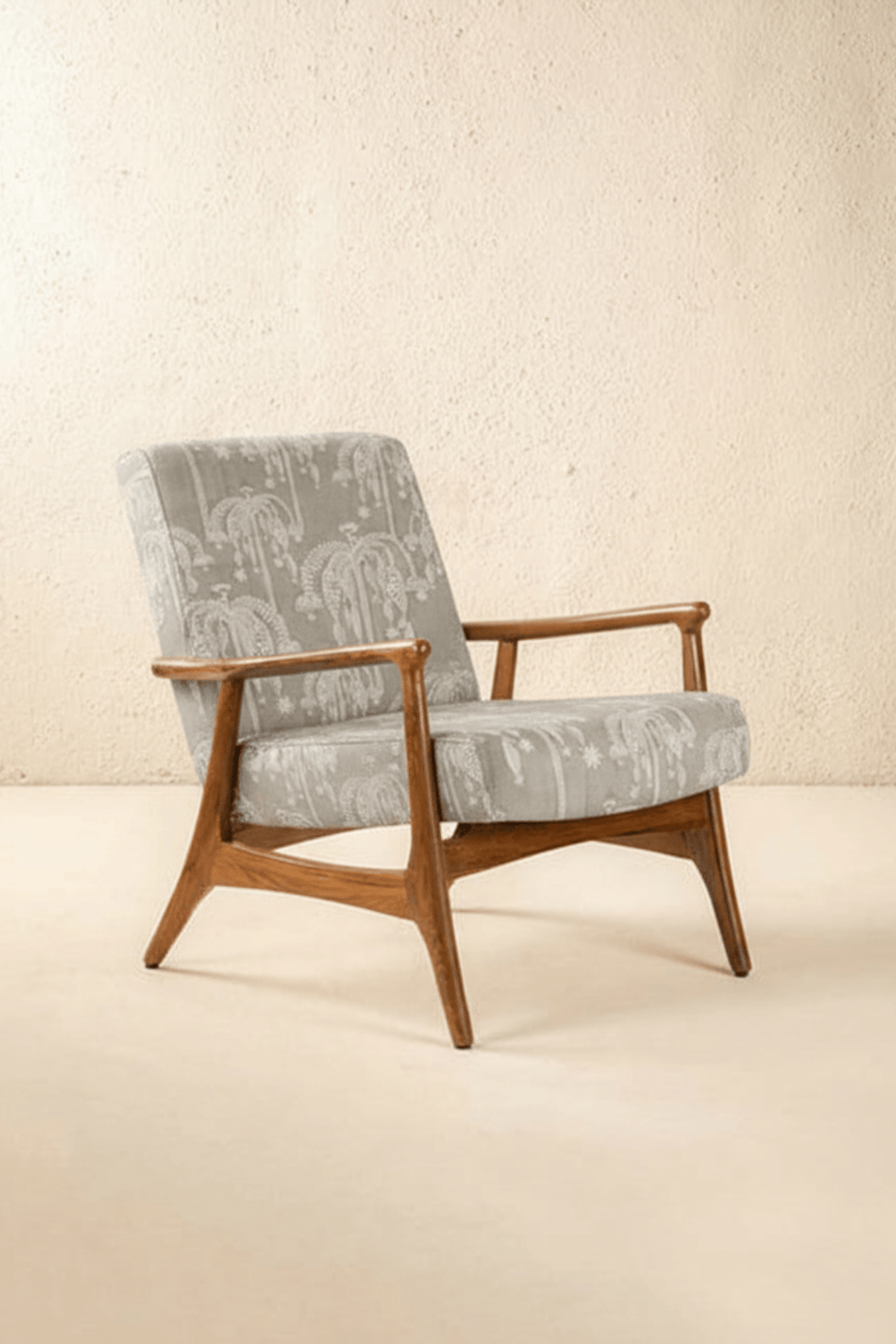 PRINT & PATTERN UPHOLSTERY FABRICS Toddy Palm Taupe Printed Upholstery Fabric